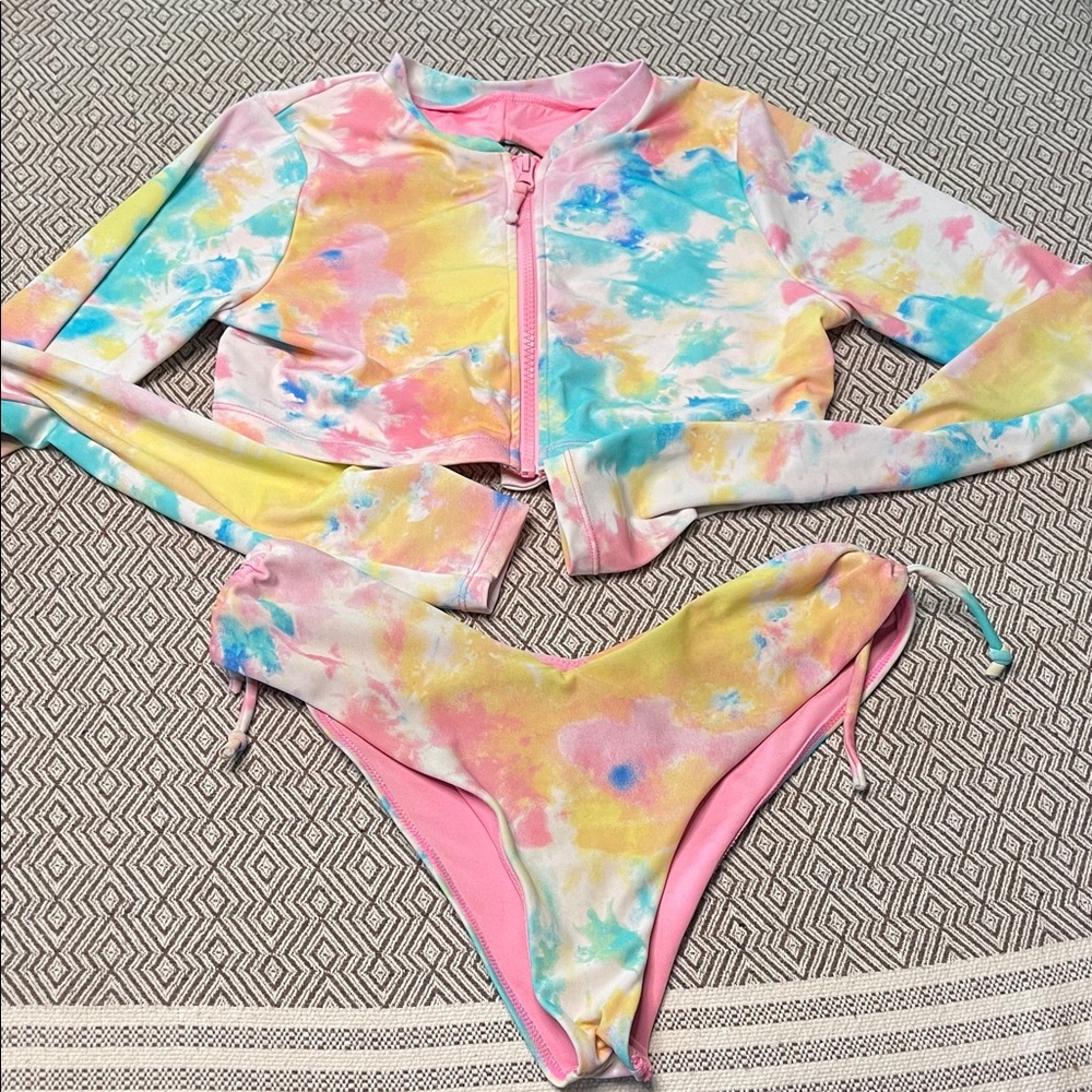 Colorful Tie-Dye Bikini Set